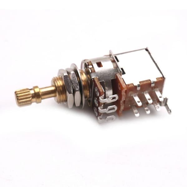 Push Pull Potentiometer / Switch Potentionmeter Elektrisk Gitarr Volym Golden B500k