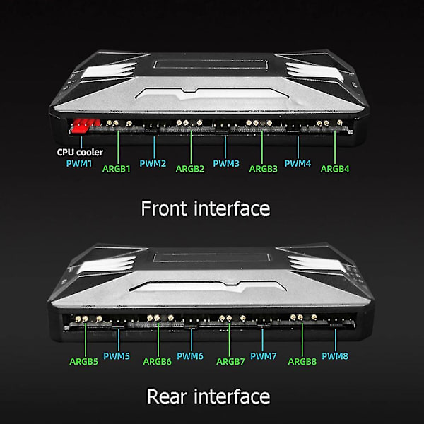 Coolmoon Argb Fan Intelligent Controller Trådløs PC Kjølechassis Fan Hub