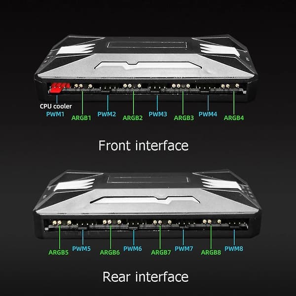 Coolmoon Argb Fan Intelligent Controller Trådløs PC Køling Chassis Fan Hub