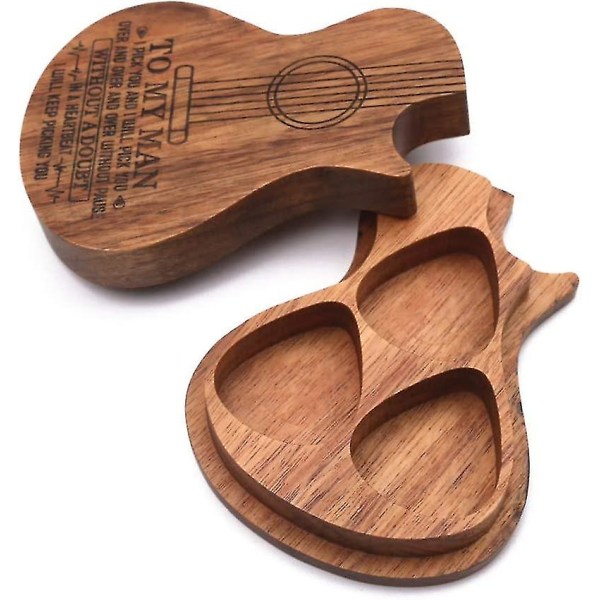 Mukautettu kaiverrettu puinen kitarapoimintapidike, henkilökohtainen kitara