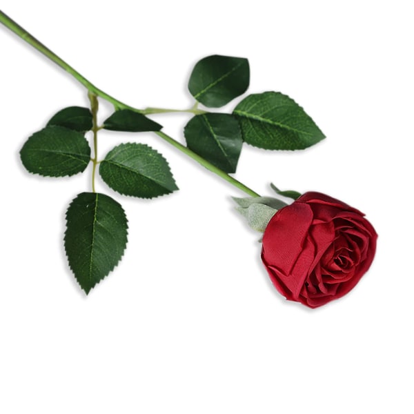 43cm Kunstig Rose Blomst Klær Hage Flerfarget Yard Hjem Flerbruks White
