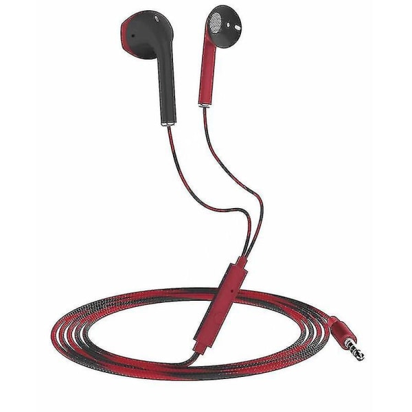 [ Gratis kabelupprullare ] Universal trådbunden 3,5 mm hörlurar musik headset öronsnäckor