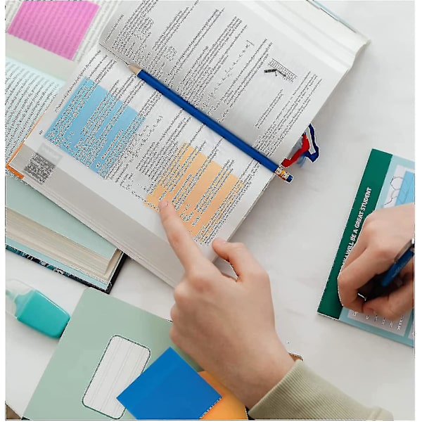 300 Ark Farverige Transparente Sticky Note Pads Selvklæbende Note Pads Klar Post It Notes