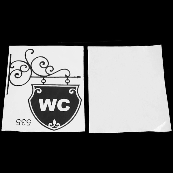 Luovat mustat WC-tarrat Luovat seinätarrat WC Kylpyhuone WC-seinä