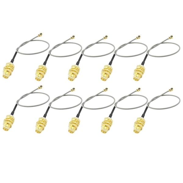 10x U.fl Ipx til Sma hunn Pigtail-kabel 1,13 mm for Wifi-nettverk