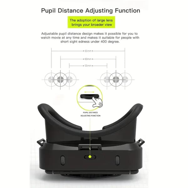 1 stk. 3D VR headset, smarte virtual reality briller
