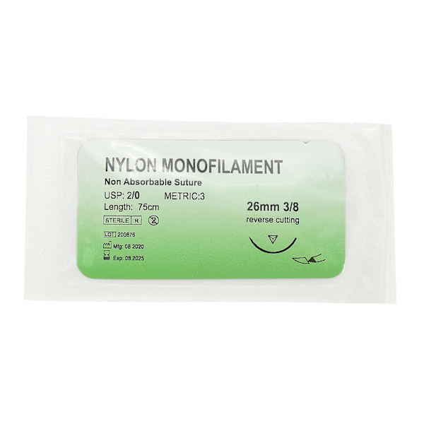 12 st/set nålsutur nylon monofilament tråd sutur övningskit 2/0
