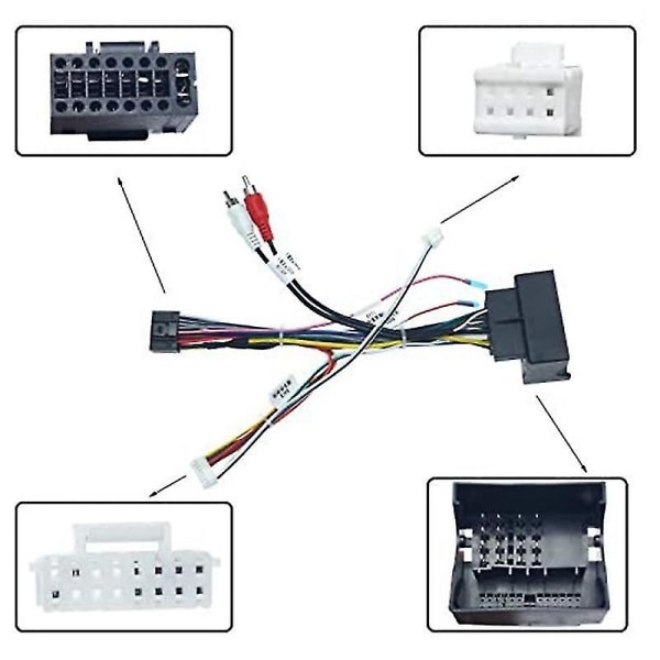 Billadapter for bilstereo med 16-pin strømkabel og CAN-bus-boks for B200/w211/ml/vito/viano 2005-2