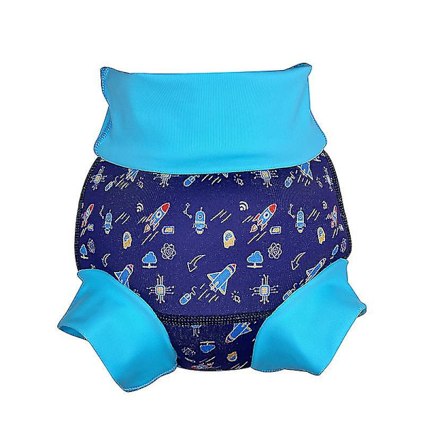 Pull Up Stofble Nappy Wrap | Størrelse S | Vaskbar Ble Wrap | Genanvendelige Stofbleer (1 stk.-blå)