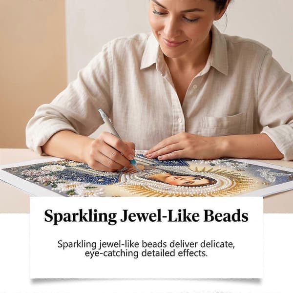 Jul DIY Diamantkonstkit Vår Fru av Lourdes Design
