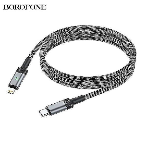 Borofone Bu30 Lynk & Co Pd Intelligent Power-off Data Cable Lämplig för Apple Nylon Flätad Snabbladdningsdatakabel