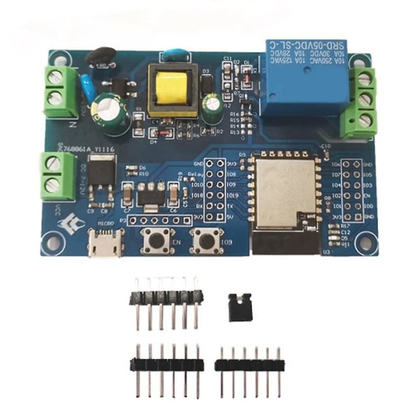 Ac/dc Supply Wifi Bluetooth Single Relay Module Esp32-c3 Relay Development Board