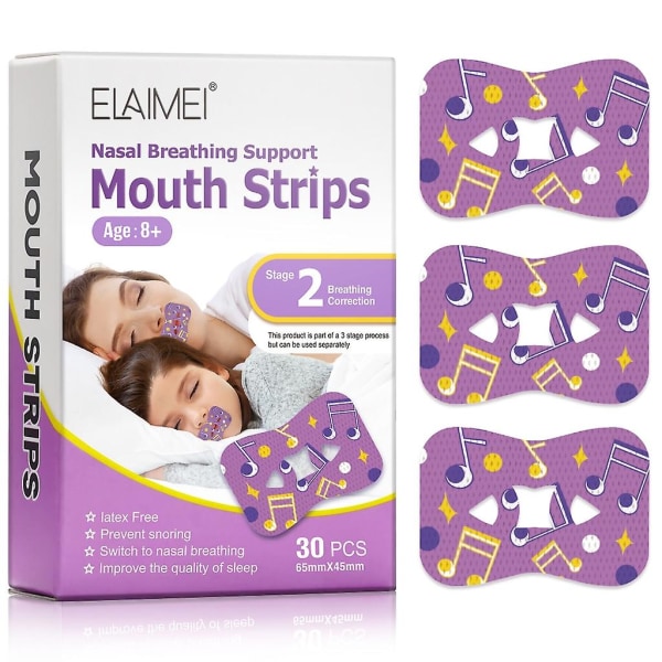 Mundform Anti-kvælningsdesign Mundtape Strækbar mund søvnhjælp
