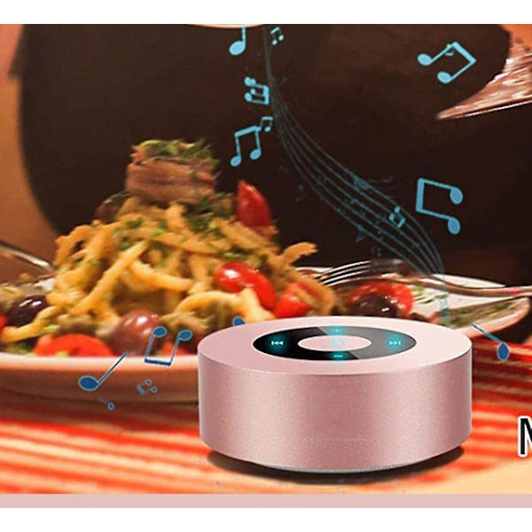 [ Smart Touch ] Bluetooth-högtalare Premium Roséguld Minihögtalare Med Bärbar Vattentät Väska Micro