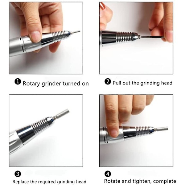 10 st keramiska nagelborrbitar set ta bort akrylgel nagelband nagelfil bit verktyg
