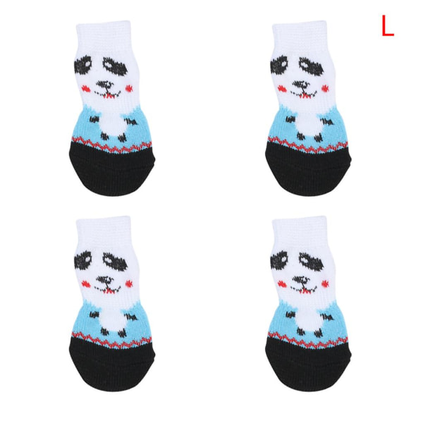 4 Pairs Pet Socks Cotton Non-skid Animals Paw Floor Sock For