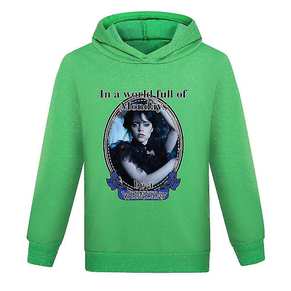 The Addams Family Wednesday Jenter Kort Ermet Hjem Nattkjole Pyjamas Kjole Green 150CM 9-10Y