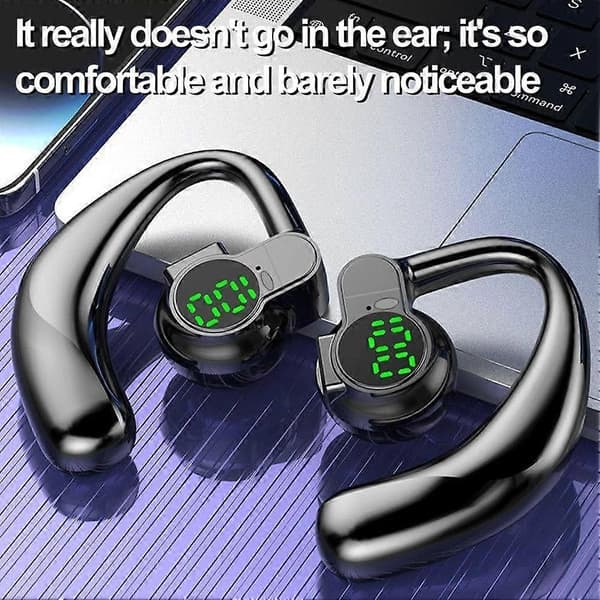 Trådlösa hörlurar Bluetooth 5.3 Headset True Wireless Stereo Hörlurar Black