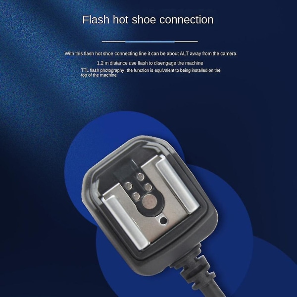Oc-e3 av kamerablitskabel Hot Shoe Cord Sync Off-camera Flash Focus Kabel Kameraforlengelsesledning for 580ex Ii / 580ex