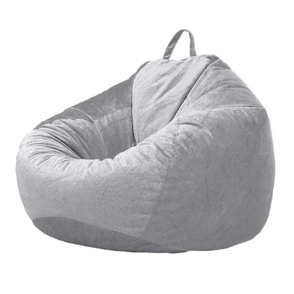 Ekstra stor silkefløjlspose til sofaovertræk 100x120cm grå