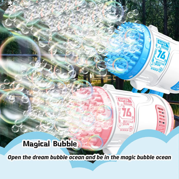 76 huller Gatlin Bubble ，Rocket Launcher Bubble Machine，Thousa
