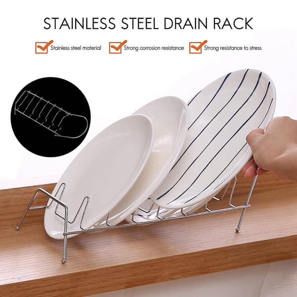 Plate Izer 7 Slots Plated Dish Racks Countertop D