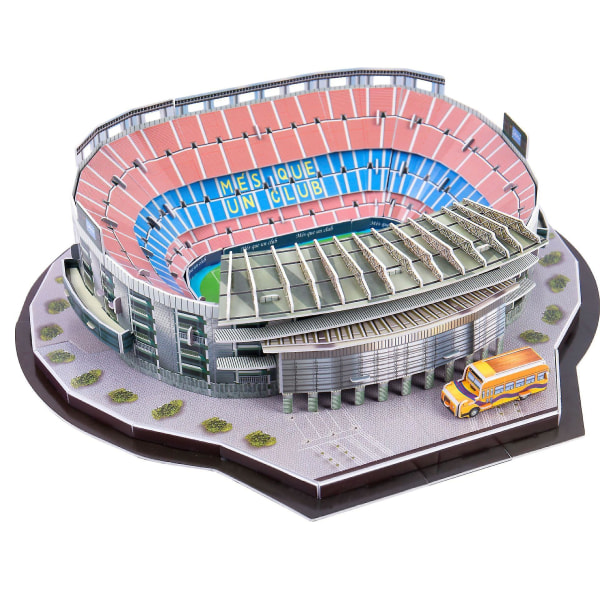 3D jalkapallostadionin palapelilelu DIY-rakennusmallirakennussarjat (Camp Nou, Espanja)