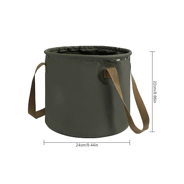 Hopfällbar Hink 2 Gallons Behållare Vikbar Vattenhink Bärbar Tvätthög för Utomhusresor Camping Fiske Trädgårdsbruk Bil tvätt 10l