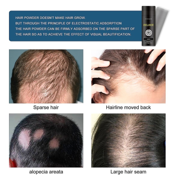 Kertakäyttöinen Hair Volume Fiber Powder Paksu hiuspuuterisuihke täydentää hiusrajaa