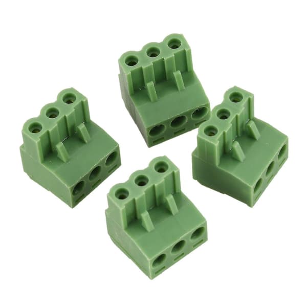 20 st 5,08 mm 3-vägs skruvplint för PCB-montering för 14-22