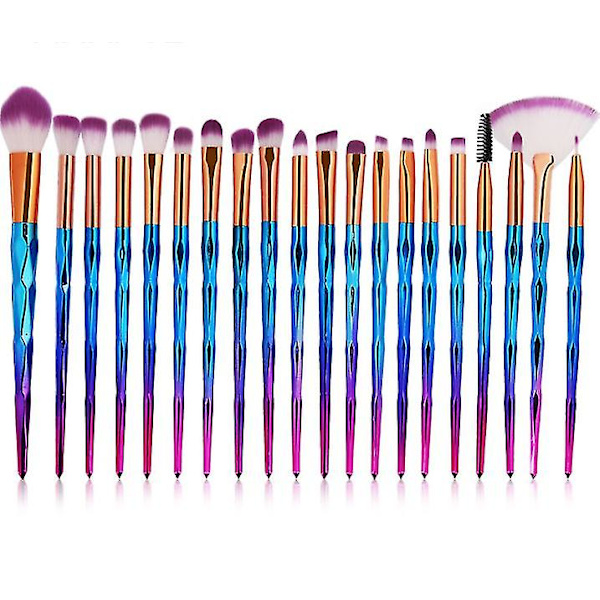 20 stk. Professionelt Syntetisk Foundation Makeup Brush Set (lilla)