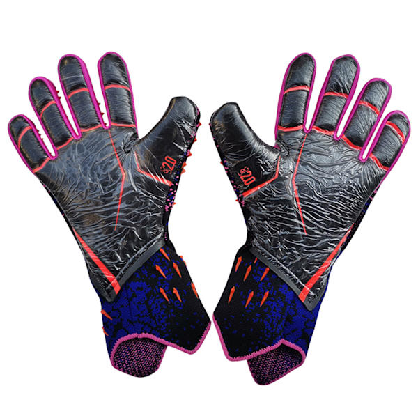 Målvaktshandskar Fotbollshandskar red blue 8号