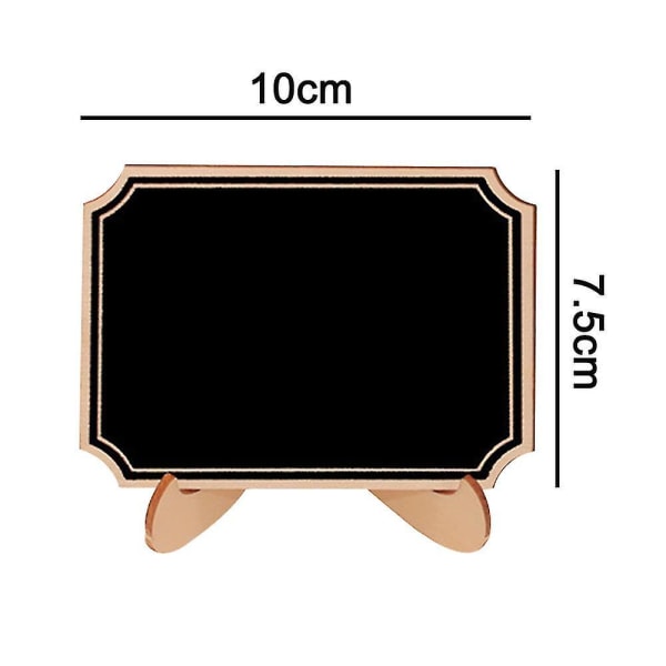 P 20 Pakke Mini-tavler Skilt med flytende krittmarkering, små tavleetiketter av tre med støttestavler, bordkort matskilt tavler