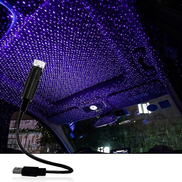 Bil USB Stjärna Tak Stjärnhimmel Projektionslampa Tak Atmosfär Led Nattljus