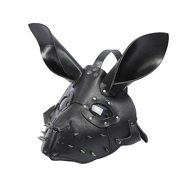 Helmaske Kaninøre Maske Bunny Kaninøre Maske Til Påskefest Halloween Bar Kostume Cosplay Tilbehør