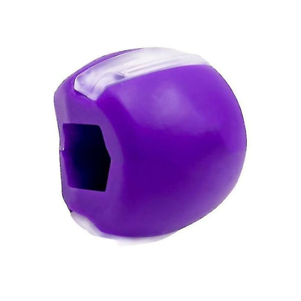 3-pak Silikone Masseter Tyggebolde Ansigtsmuskler Kæbe- og nakkemuskeltræningsbolde, sorte, lilla, blå