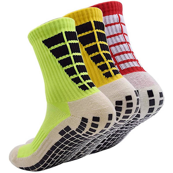 Sunrain 3 par Non-Slip Hospitalsstrømper, Anti-Slip Non-Skid Slipper Hospitalsstrømper med greb, der er kompatible med
