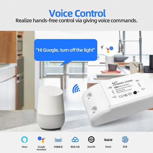 Wifi Smart Switch Plast App Fjärrkontroll Brytare