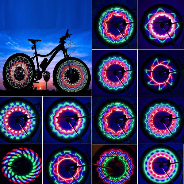 Cykelhjulslys, vandtæt cykeleger dæklys med 30 eller deromkring mønstre til mountainbike