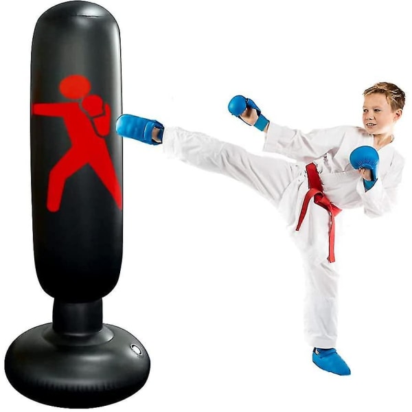 Lasten seisova nyrkkeilykassi, 160 cm puhallettava nyrkkeilykassi Fo