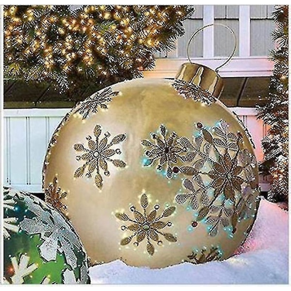 Giant Christmas Pvc Oppblåsbar Dekorert Ball, Jul Oppblåsbare Utendørs Dekorasjoner