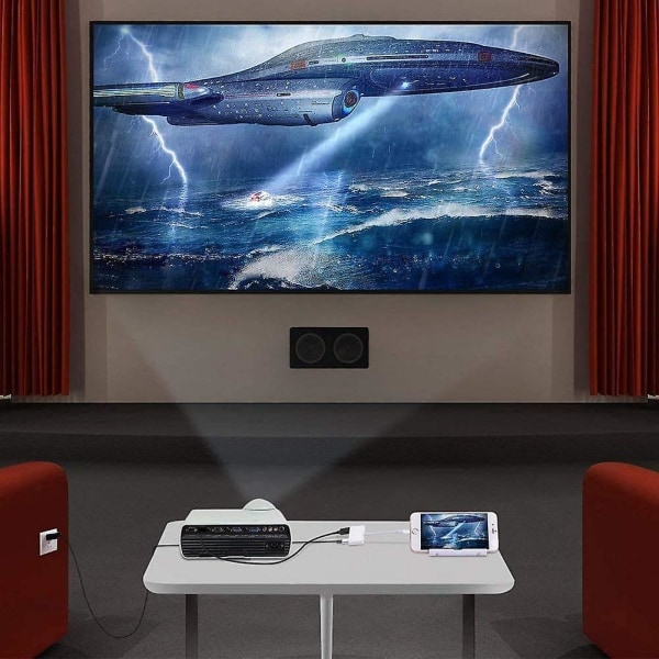 Sunrain Digital Av Hdmi Adapter, Apple Mfi Certifierad Iphone Lightning Till Hdmi-kontakt Kompatibel