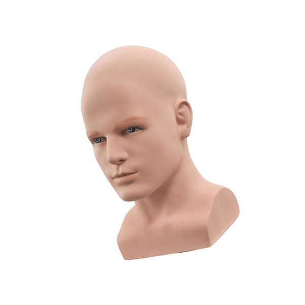 PVC Mannlig Hode Mannequin Hode Bust Profesjonell Display Stativ Hatt