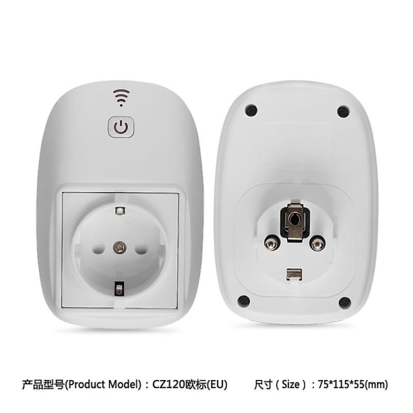 Smart Uk Socket Enclosure Hvit Wifi Smart Plug Strømstikkontakt Med App