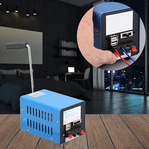 Handvevad Laddningsgenerator Högeffekts Dynamo Laddare Portabel Nödkraft Handvev USB-laddning Överlevnad