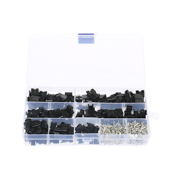 480-delt sett med Jst Sm 2,54 mm stift, 2-polet, 3-polet, 4-polet kontaktbokser, hunn og hann Dupont-kontaktsett for jumpertråd, båndkabel, PC-vifte