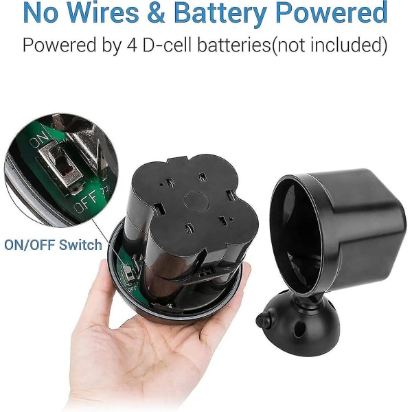 Garage Spotlight Utomhus LED Säkerhetslampa, Batteridriven Trådlös Rörelsesensorlampa (svart)