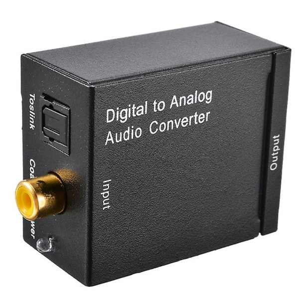 Digital til analog lydkonverter optisk fiber Toslink koaksialsignal til Rca R/l lyddekoder Spd