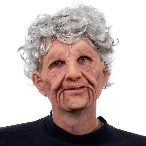 Julegammel mann full hode latexmaske--
