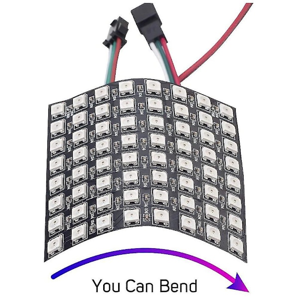 Ws2812b LED-strimmel 8x8 digitalt panel Sp110e Bluetooth-styring